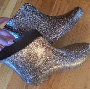 Sparkle rain boots